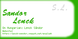 sandor lenck business card